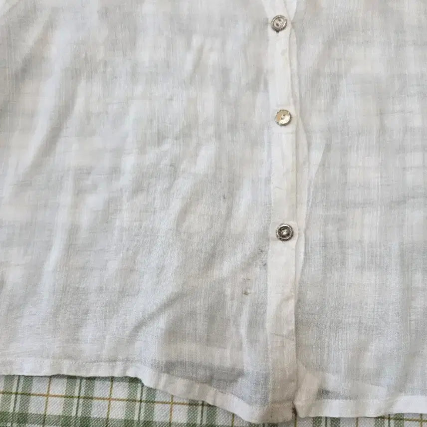 [BUNJANG] Linen Blend Shirt White Size 77 / 5ㅡ모시 셔츠ㅡ77