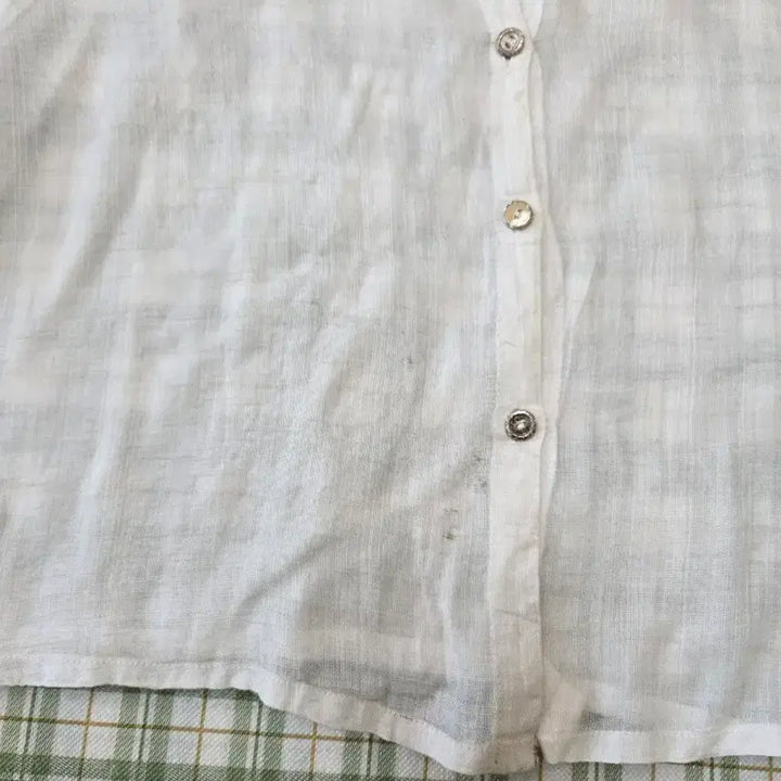 [BUNJANG] Linen Blend Shirt White Size 77 / 5ㅡ모시 셔츠ㅡ77