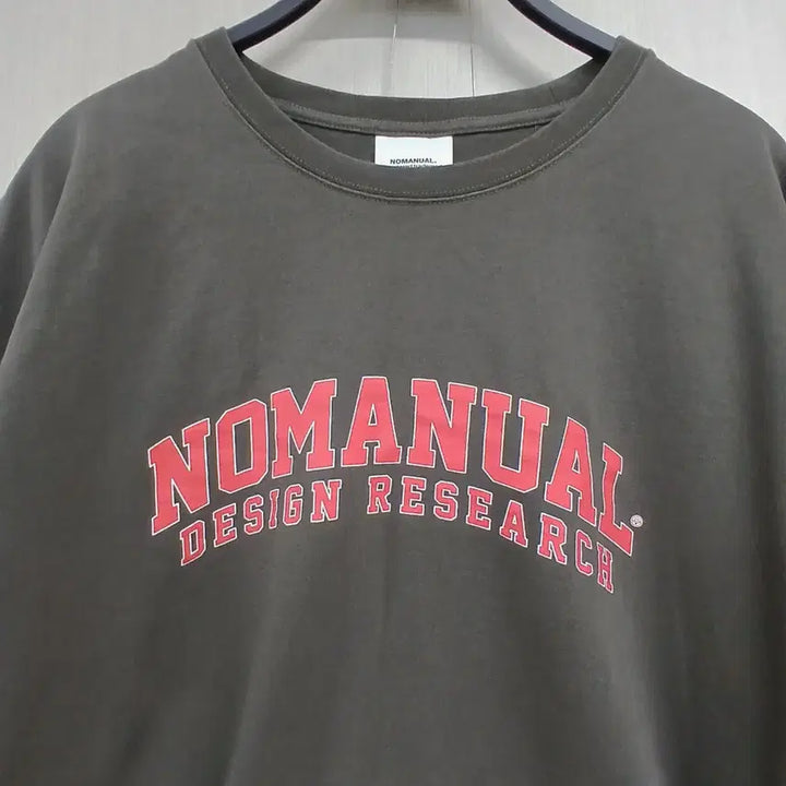 [BUNJANG] No Manual Logo Print Short Sleeve T-Shirt Khaki / 노매뉴얼 디자인 티셔츠 카키색