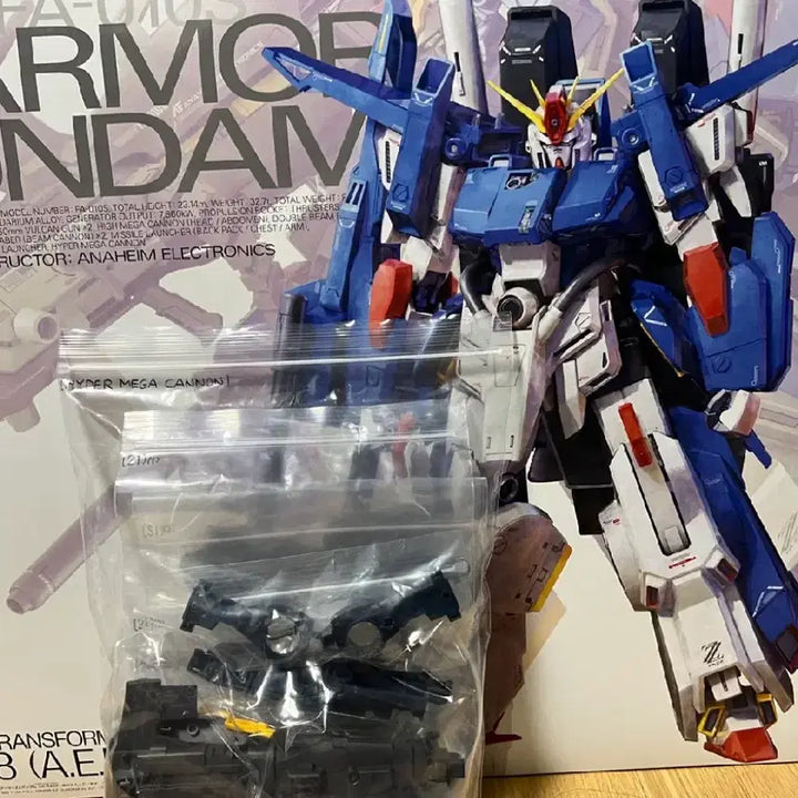 [BUNJANG] MG Full Armor Double Zeta Gundam Hyper Mega Bazooka + Wet Decals / MG 풀 아머 더블제타 건담 하이퍼 메가 바주카 + 습식데칼