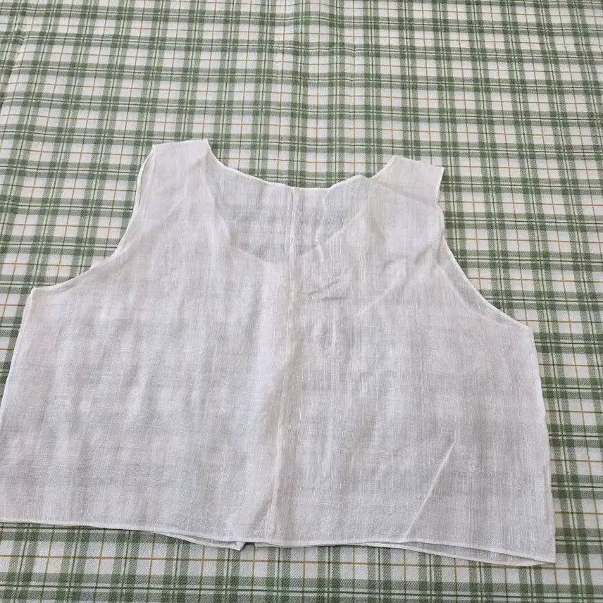 [BUNJANG] Linen Sleeveless Top Shirt / 5ㅡ모시 나시 탑 셔츠로ㅡ55ㅡ66