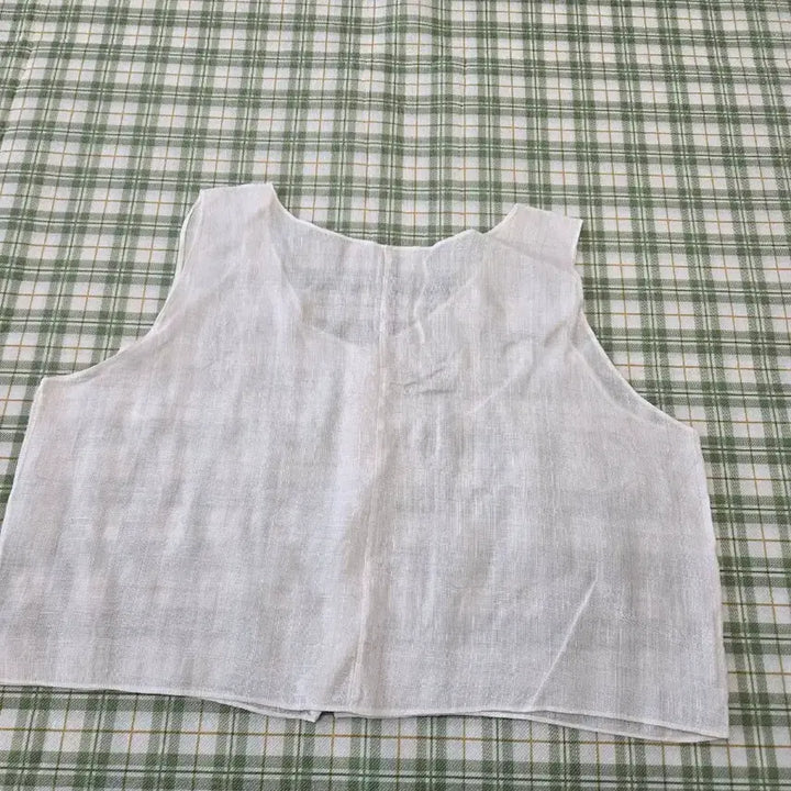 [BUNJANG] Linen Sleeveless Top Shirt / 5ㅡ모시 나시 탑 셔츠로ㅡ55ㅡ66