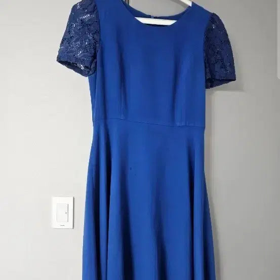 [BUNJANG] Mustbe Blue Lace Short Sleeve Dress / 머스트비 블루 레이스 원피스