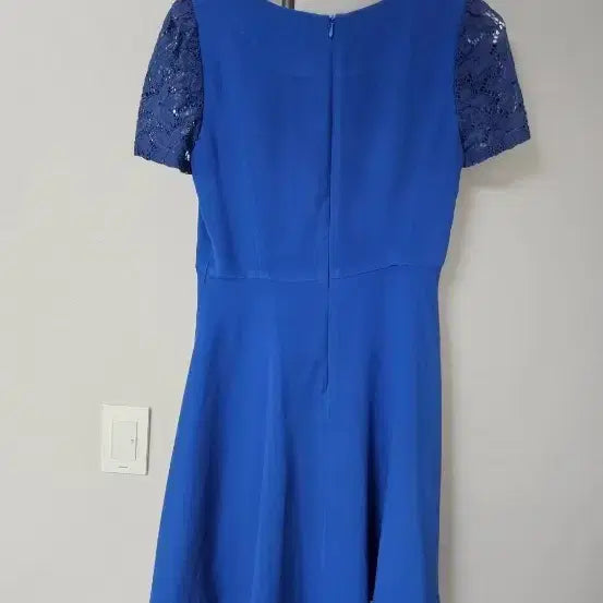 [BUNJANG] Mustbe Blue Lace Short Sleeve Dress / 머스트비 블루 레이스 원피스