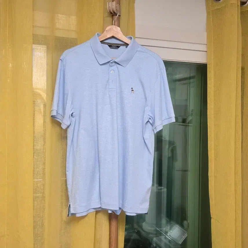 [BUNJANG] Hazzys Short-Sleeve Polo Shirt Sky Blue Size 110 / 헤지스 반팔 카라티 하늘색110
