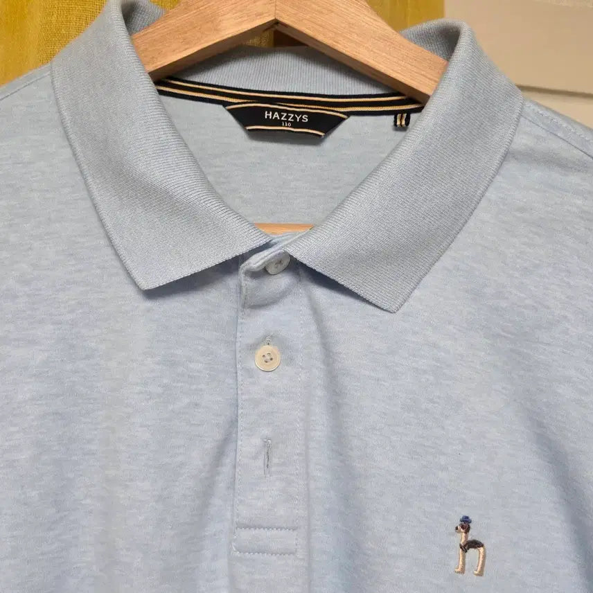 [BUNJANG] Hazzys Short-Sleeve Polo Shirt Sky Blue Size 110 / 헤지스 반팔 카라티 하늘색110