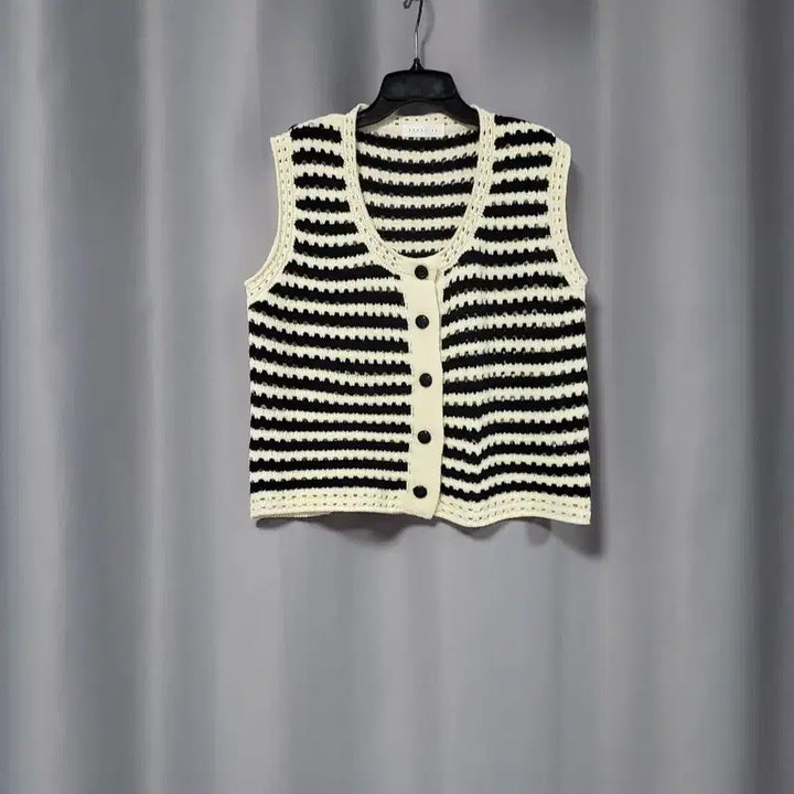 [BUNJANG] Striped Knit Vest / 단가라 니트 조끼 베스트