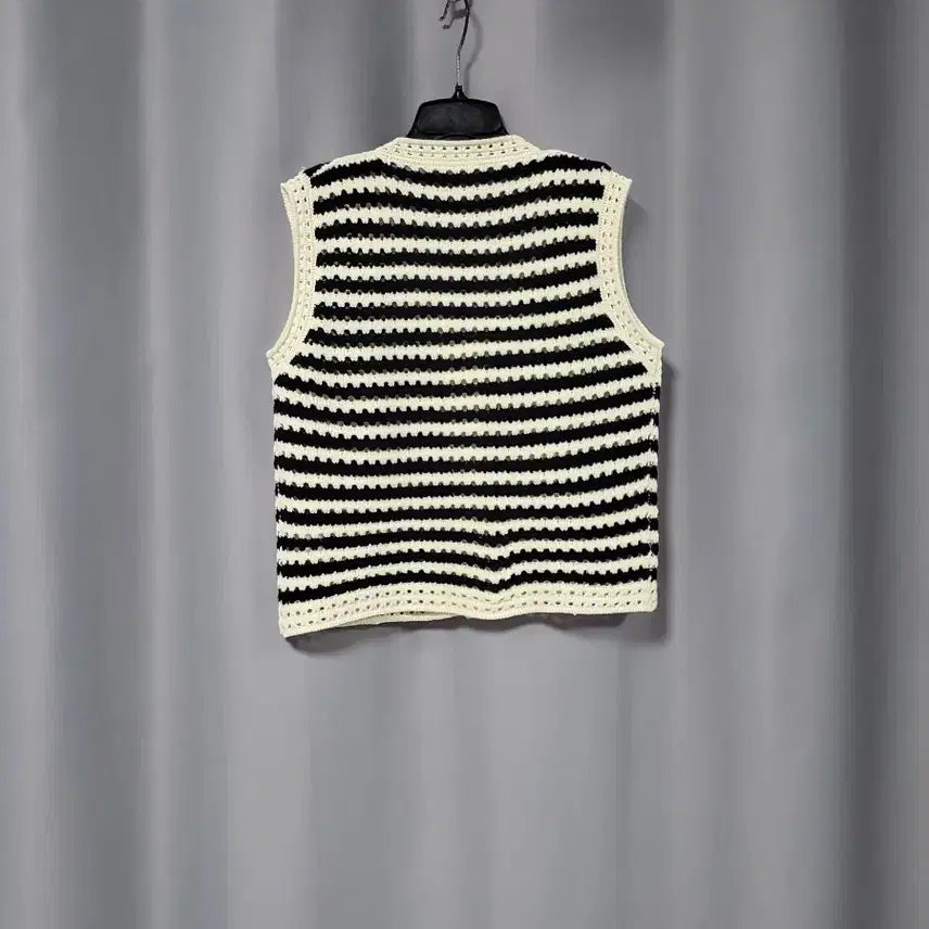 [BUNJANG] Striped Knit Vest / 단가라 니트 조끼 베스트