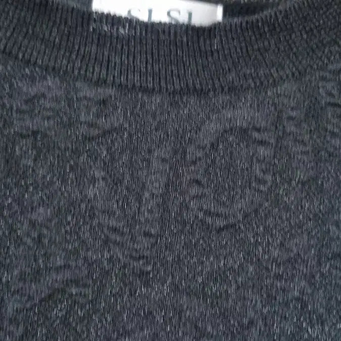 [BUNJANG] SJ SJ Lettering Knit Top Black / sjsj레터링니트탑