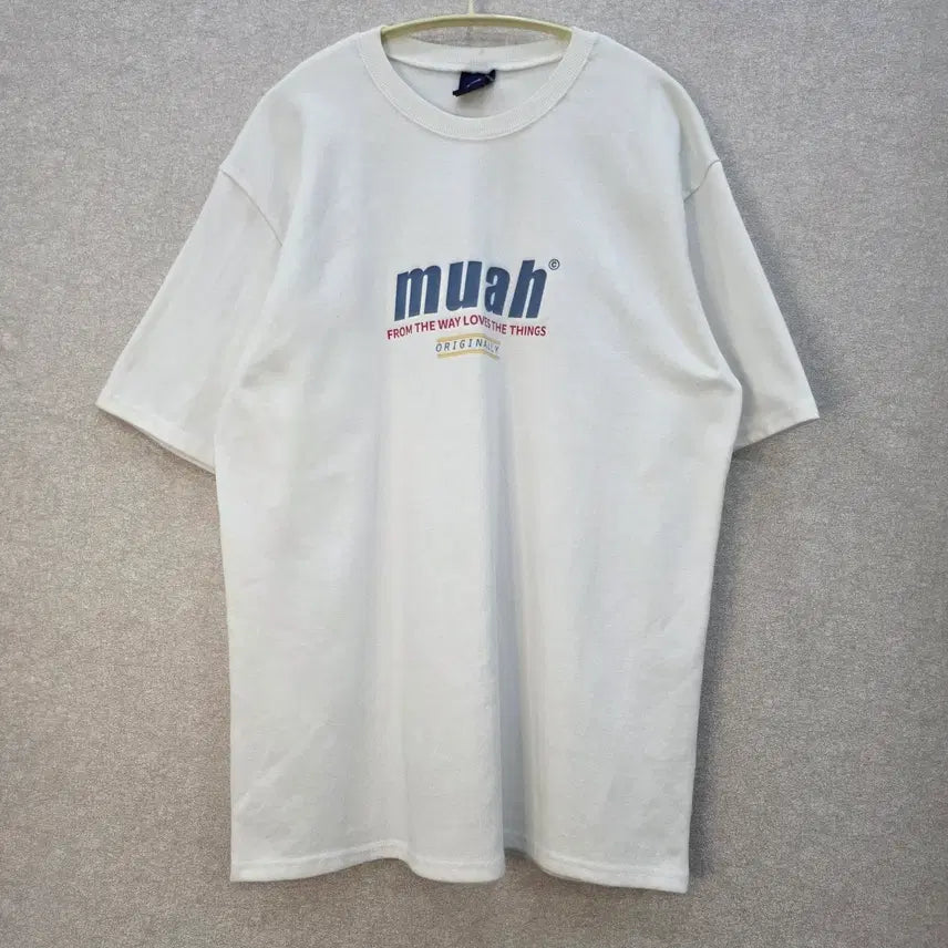 [BUNJANG] MUAHMUAH Logo Short Sleeve T-Shirt / 무아무아 로고 반팔티 MUAHMUAH