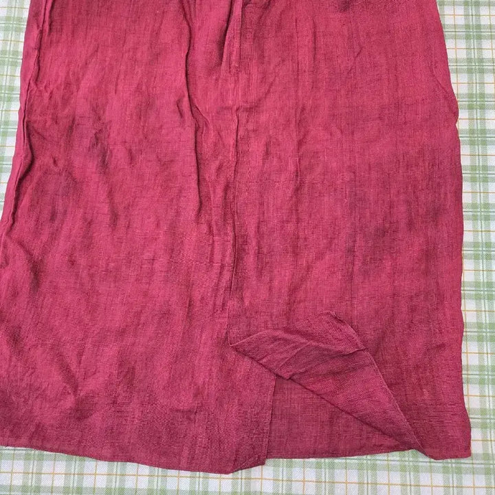 [BUNJANG] Mosi Linen Long Skirt Burgundy / 5ㅡ모시 스커트 ㅡ허리ㅡ28