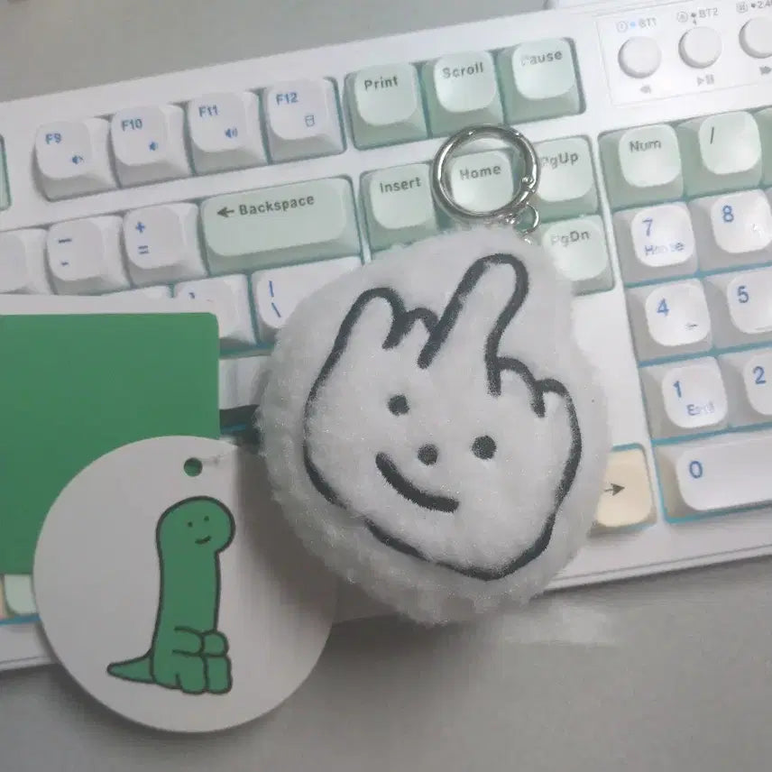 [BUNJANG] LINE FRIENDS JOGUMAN Plush Finger Ring / 조구만 라인 프렌즈 플러시 손가락 빠큐 뻑큐 키링 인형