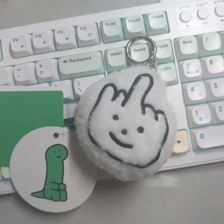 [BUNJANG] LINE FRIENDS JOGUMAN Plush Finger Ring / 조구만 라인 프렌즈 플러시 손가락 빠큐 뻑큐 키링 인형