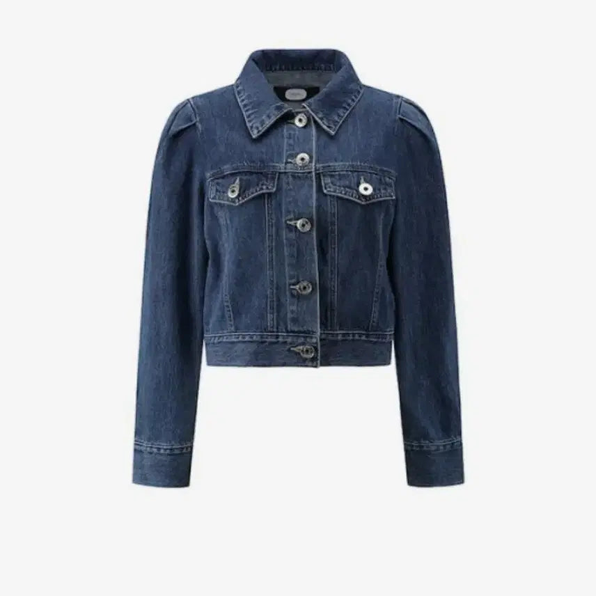 [BUNJANG] DEWL 2023 Puff Sleeve Cropped Denim Jacket M Size / 듀엘 2023 퍼프소매 크롭 데님 자켓 66사이즈