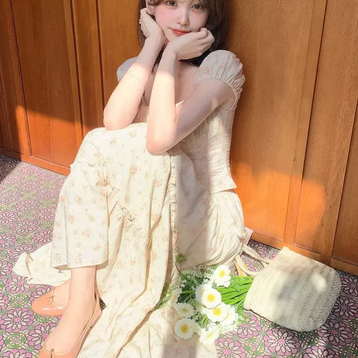 [BUNJANG] MilkCocoa Veiled Rose Long Skirt / 밀크코코아 veiled rose skirt