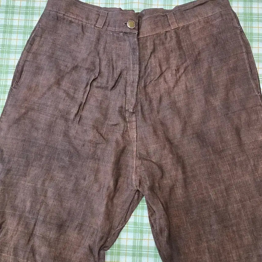 [BUNJANG] Mosi Linen Persimmon Dye Pants (Waist 34) / 5ㅡ모시 감물 염색 바지ㅡ허리ㅡ34
