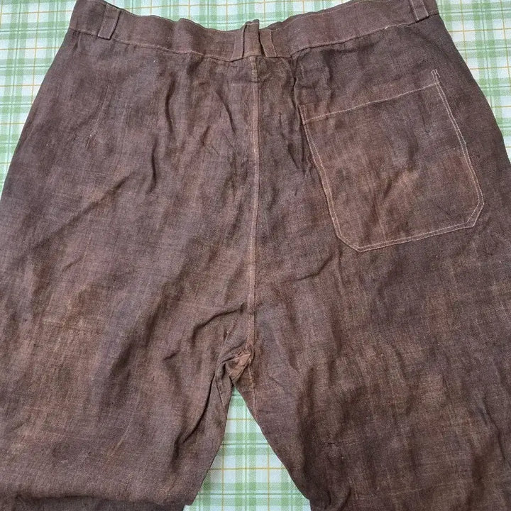 [BUNJANG] Mosi Linen Persimmon Dye Pants (Waist 34) / 5ㅡ모시 감물 염색 바지ㅡ허리ㅡ34