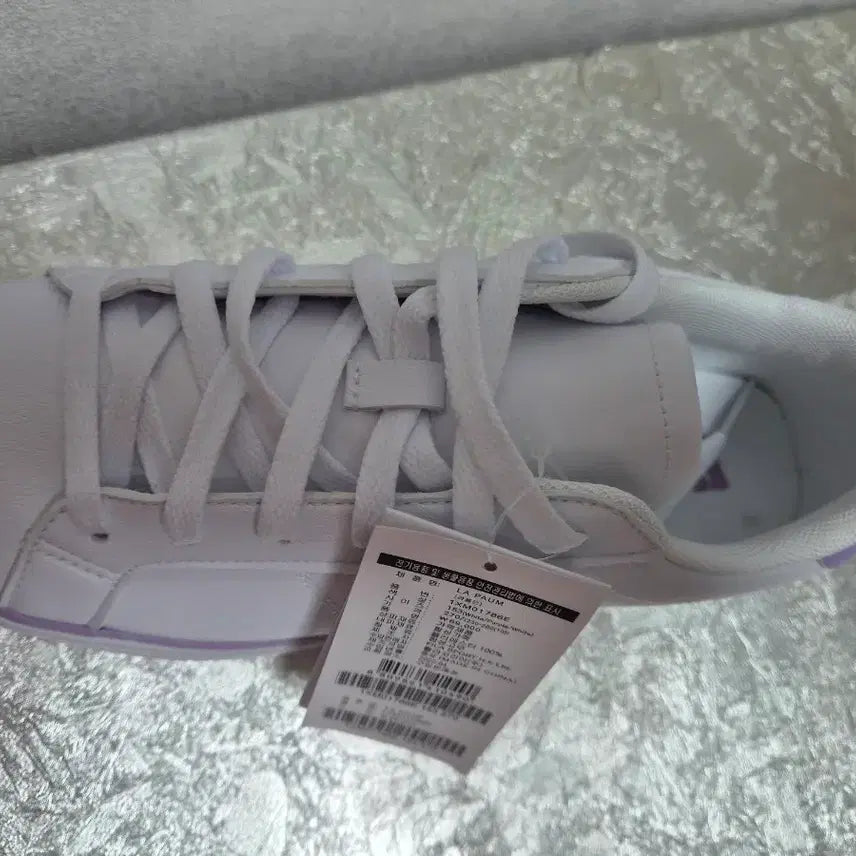 [BUNJANG] Fila La Fium Sneakers White Purple 270 / 휠라 라 파움 흰보라 운동화 270