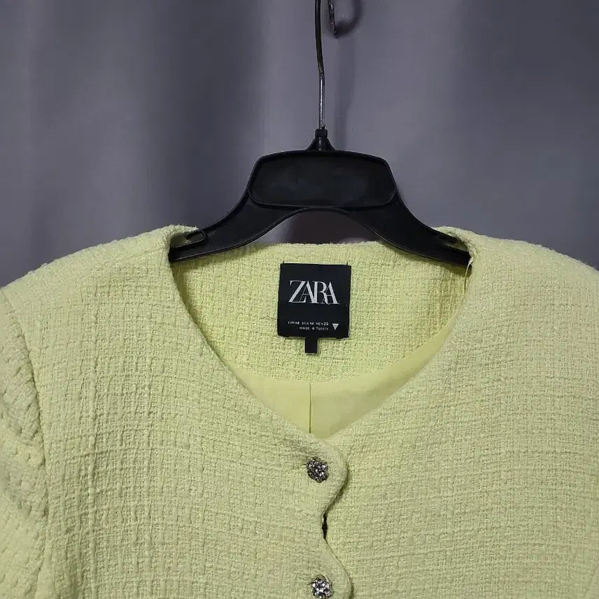 [BUNJANG] Zara Tweed Cropped Jacket / 자라 트위드 크롭 자켓