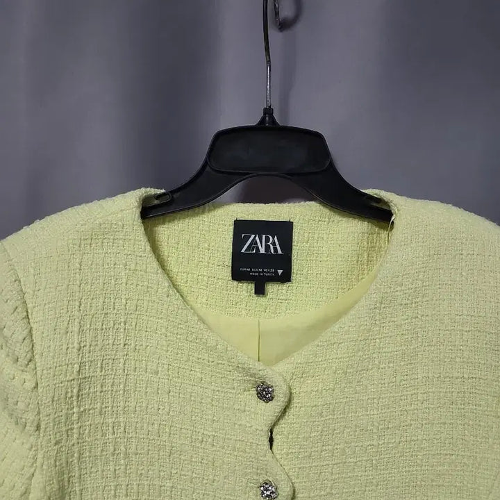 [BUNJANG] Zara Tweed Cropped Jacket / 자라 트위드 크롭 자켓