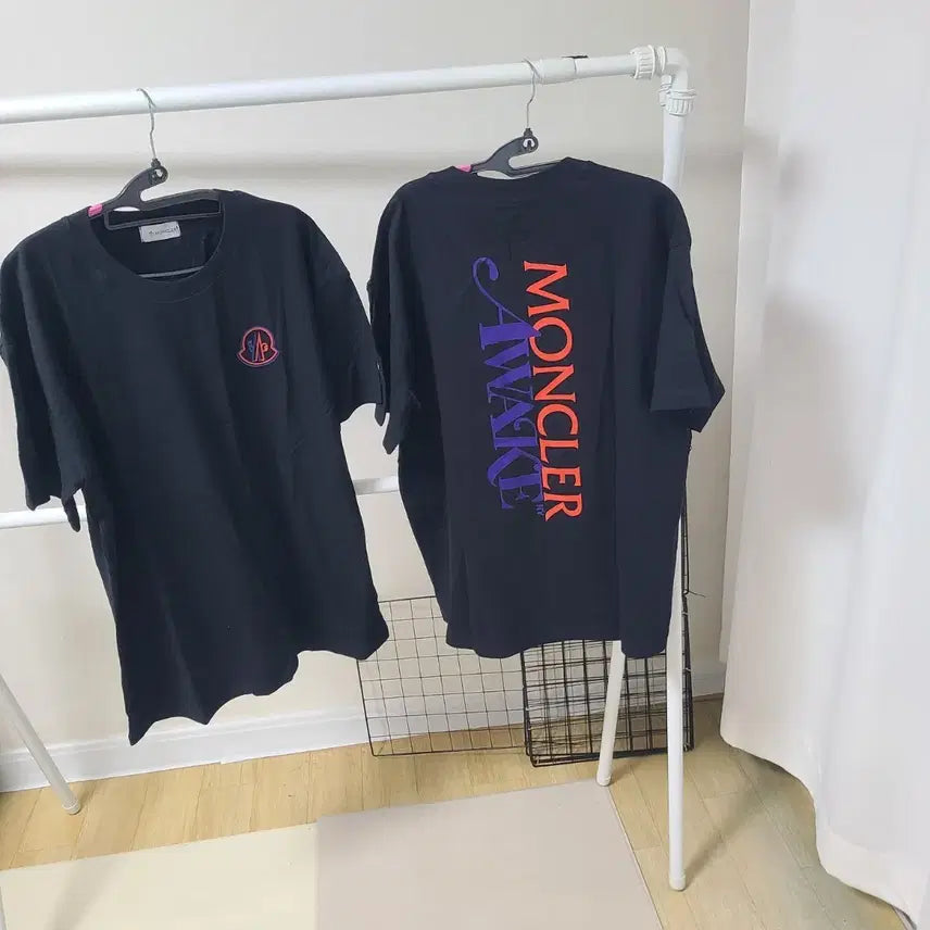 [BUNJANG] Moncler Black Logo T-Shirt / 몽클레어 블랙 반팔 티셔츠 앞뒤로고남여가능새상품
