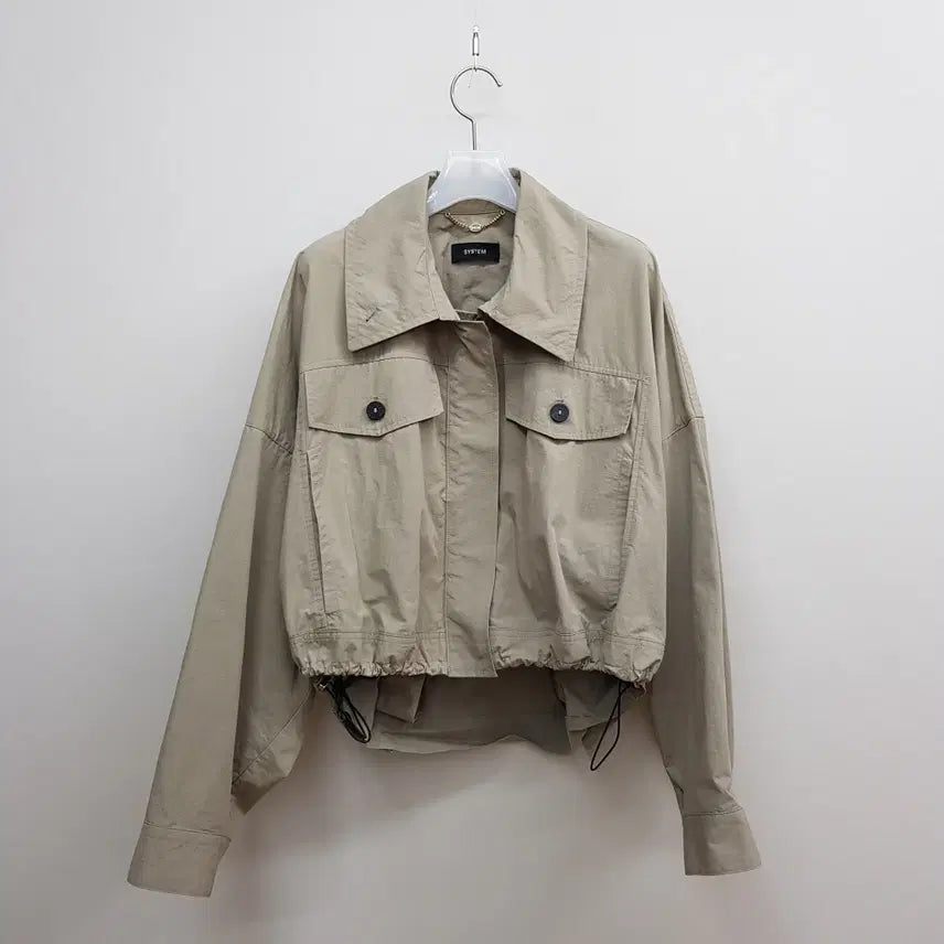 [SOLD OUT] 한섬 시스템 2022크롭 스트링 점퍼 자켓 82 -94-160사이즈