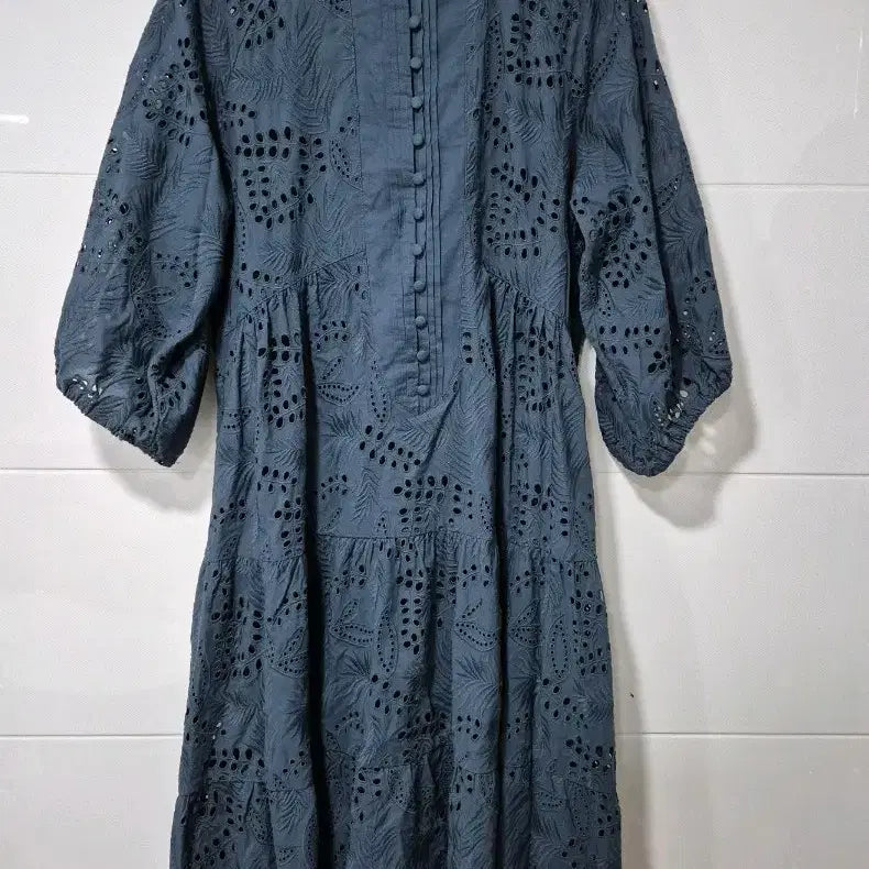 [BUNJANG] Karl Lagerfeld Eyelet Long Dress Navy / 칼 라거펠트 아일렛 원피스 네이비88ㅡ새상품
