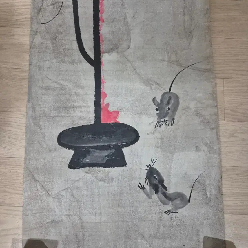 [BUNJANG] Korean Traditional Painting - Mice and Lantern / 동양화