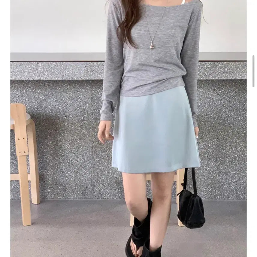 [BUNJANG] Marirround Glow Satin Mini Skirt Set (Mint, Ivory) / 무배)메리어라운드 글로우 새틴 미니스커트2개 일괄