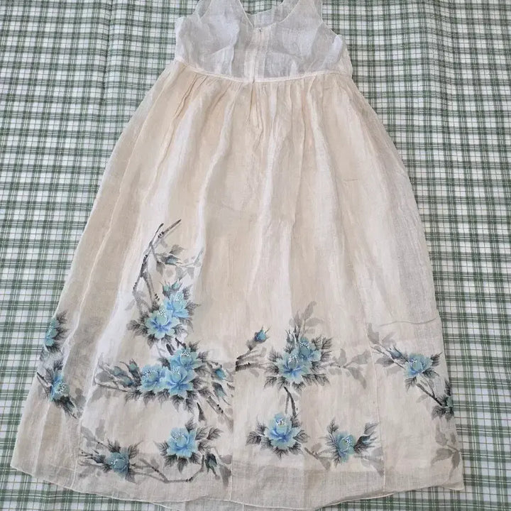 [BUNJANG] Ramie Ink Wash Painting Dress / 6ㅡ모시 수묵화 원피스ㅡ66ㅡ77