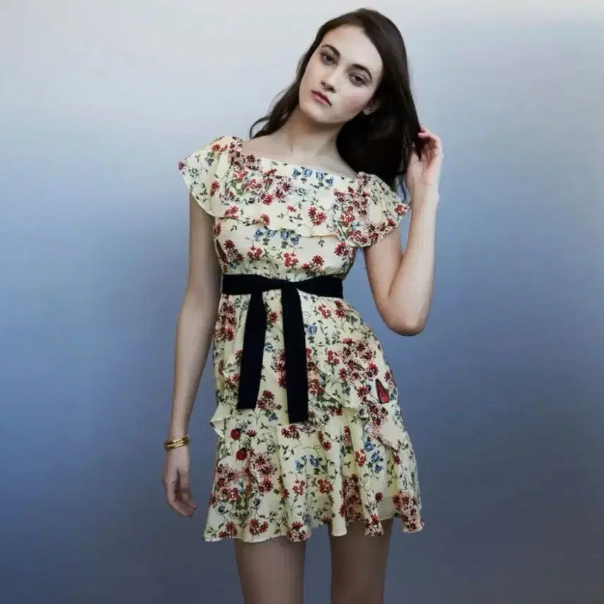 [BUNJANG] Maje Flower Silk Dress Size 2 / 마쥬 플라워 원피스 2사이즈 (새상품)