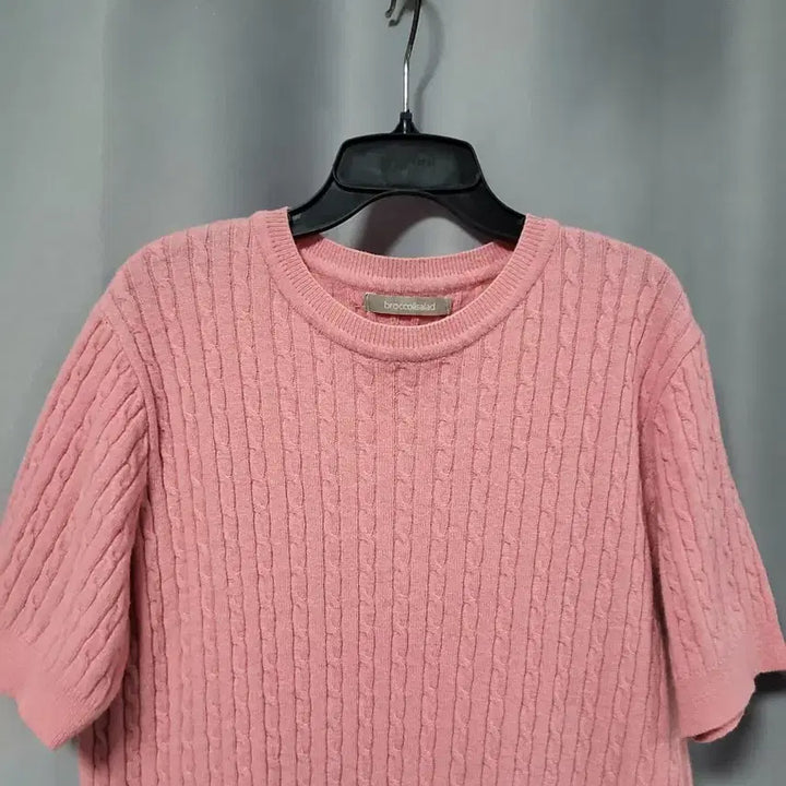 [BUNJANG] Pink Cable Knit Sweater / 핑크 케이블 니트