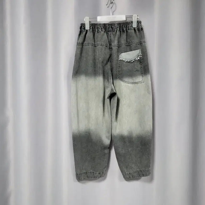 [BUNJANG] Distressed Wash Baggy Denim Pants / 페인팅 데미지 워싱 배기 데님