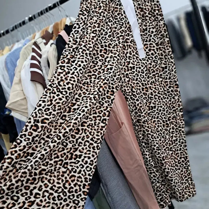 [BUNJANG] Leopard Print Wide Leg Pants / 호피바지 77까지 레오파드통바지