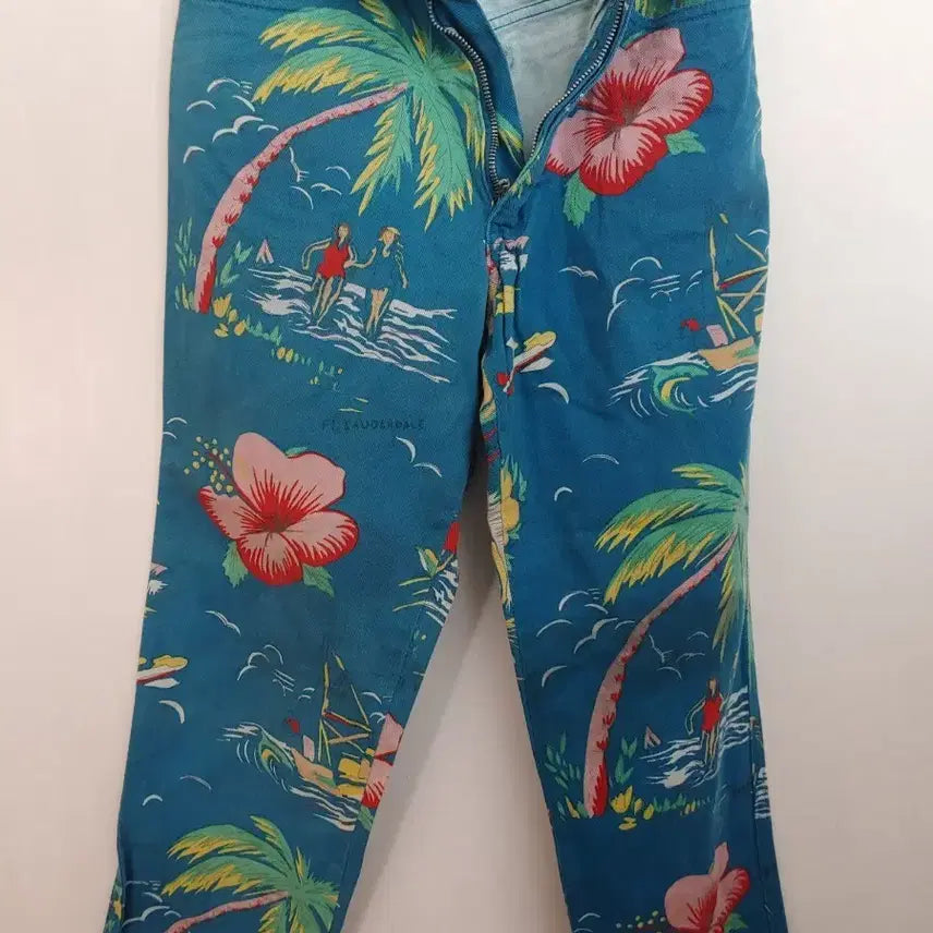 [BUNJANG] Ralph Lauren Hawaiian Print Cotton Pants / 랄프로렌 하와이안 프린팅 바지