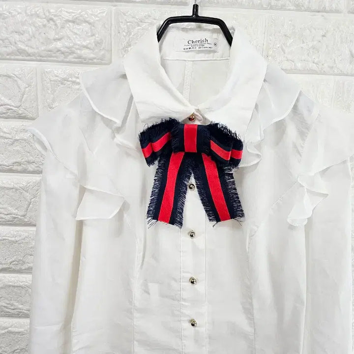 [BUNJANG] White Frill Blouse / 화이트 프릴 블라우스