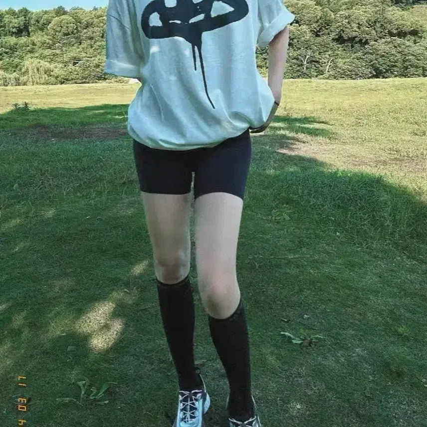 [BUNJANG] Vivienne Westwood Style Logo Print T-Shirt White/Black / 비비안웨스트우드 반팔 티셔츠 화이트/블랙