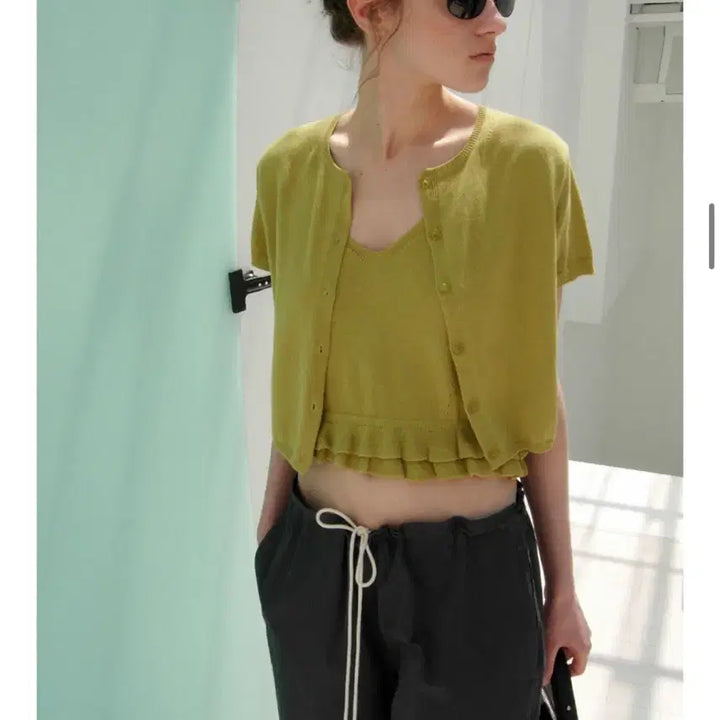 [BUNJANG] Poeto Summer Melts Cardigan Set Apple / 포에토 썸머 멜츠 가디건 세트 애플