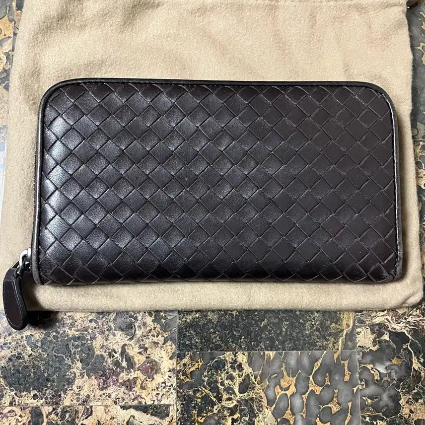 [BUNJANG] Bottega Veneta Classic Intrecciato Zip Long Wallet / 보테가베네타 클래식 인트레치아토 지퍼 장지갑