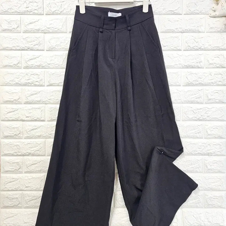 [BUNJANG] Black Wide Pin Tuck Pants / 블랙 와이드 핀턱팬츠