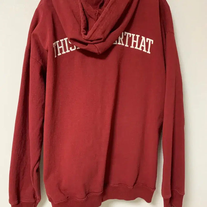 [BUNJANG] Thisneverthat Burgundy Zip-Up Hoodie / L 디스이즈네버댓 버건디 후드집업