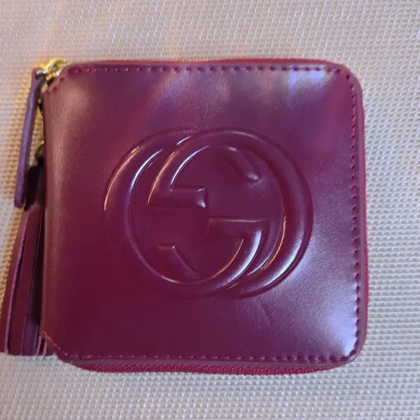 [BUNJANG] Gucci Soho Castle Medium Wallet Burgundy / 구찌 소호 캐슬 중지갑 (새상품)