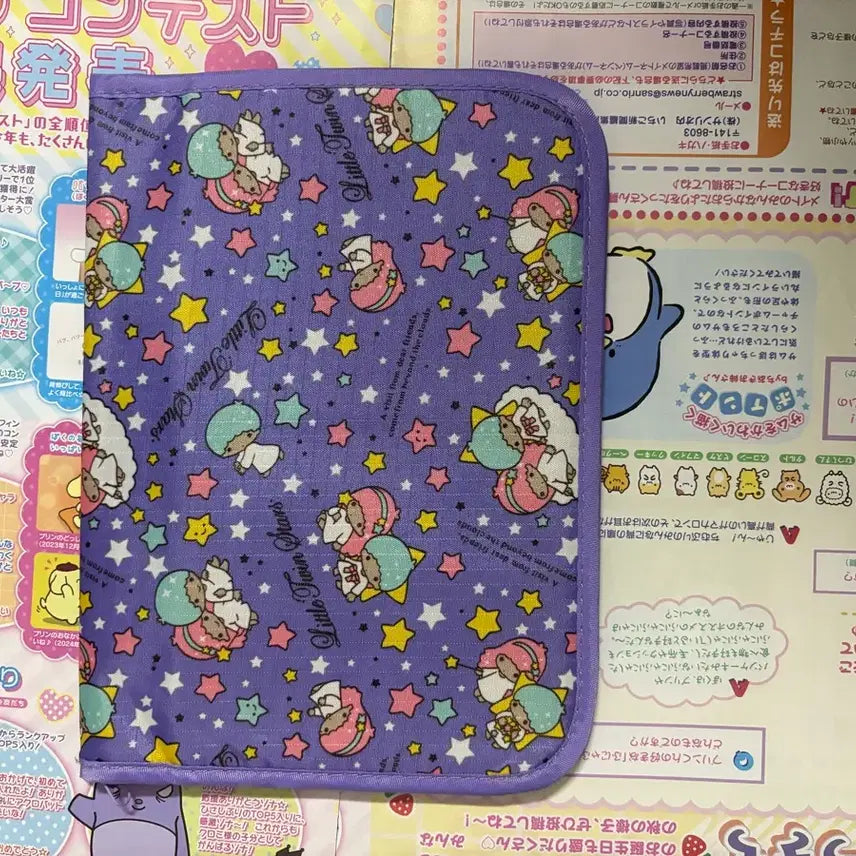 [BUNJANG] Little Twin Stars Purple Deco Pouch / 리틀트윈스타 보라색 다꾸파우치