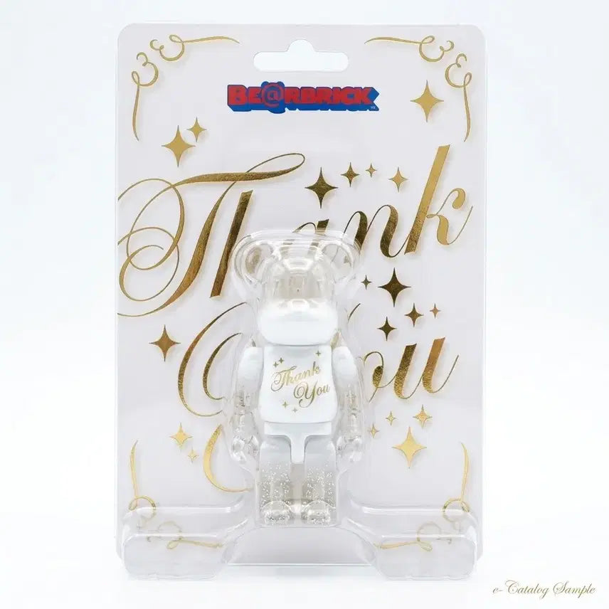 [BUNJANG] Bearbrick Greeting Thank You 100% Translucent Glitter / 베어브릭 인사말 THANK YOU 100% 투명 글리터