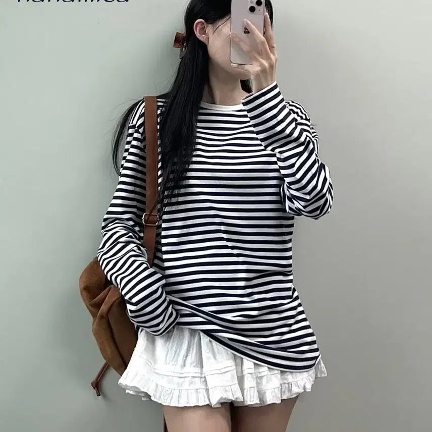 [BUNJANG] nanamica Long Sleeve Striped T-Shirt / 나나미카 롱슬리브