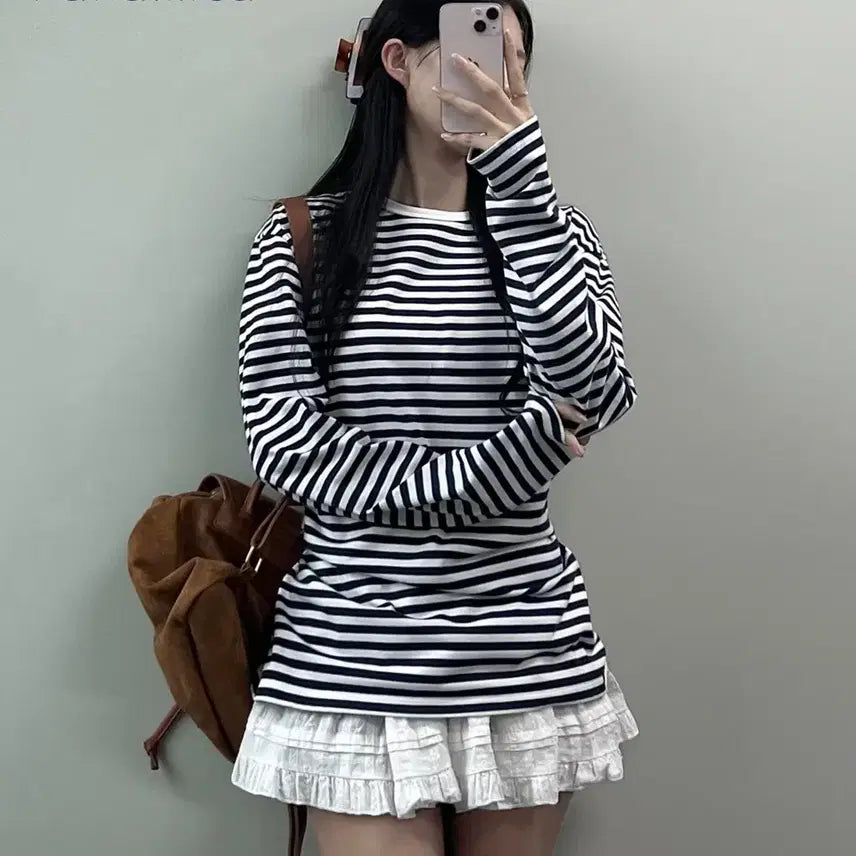 [BUNJANG] nanamica Long Sleeve Striped T-Shirt / 나나미카 롱슬리브