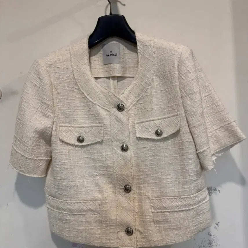 [BUNJANG] AVA MOLLI Half Sleeve Tweed Jacket / AVA MOLLI 아바몰리 반팔 트위드자켓