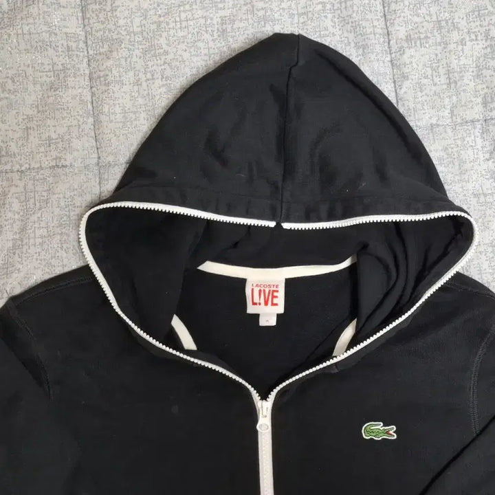 [BUNJANG] Lacoste Golf Luxury Hooded Zip-Up Black Cotton M / (전투용) 라코스테 골프 럭셔리 후드 집업 100