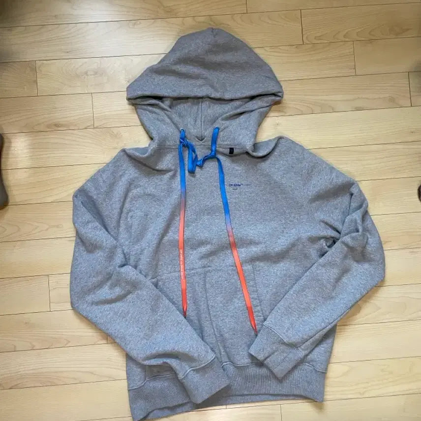 [BUNJANG] Off-White Grey Hoodie / 오프화이트 그레이 후드티