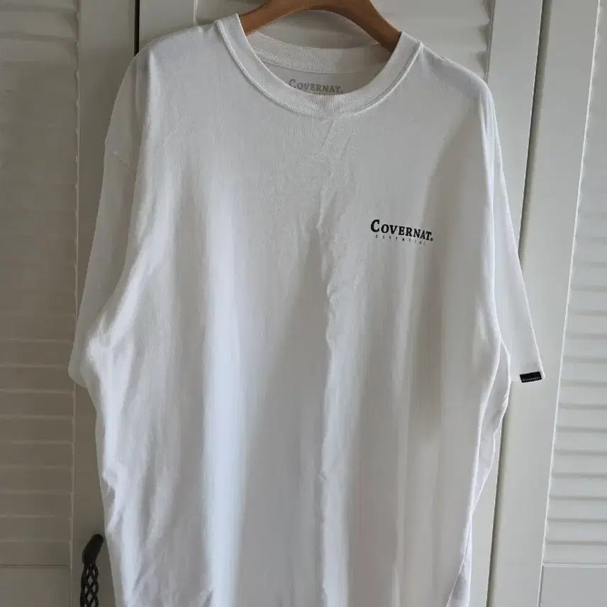 [BUNJANG] Covernat Essential White Short Sleeve T-Shirt / 커버낫 에센셜 흰색 반팔 티셔츠